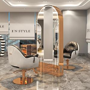 Conjunto de Estación de Estilismo para 2 Personas con Espejo Inteligente LED, Silla de Barbería, Soluciones Profesionales de Muebles de Alta Gama para Salón de Belleza - Product Image 2