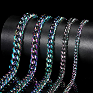 Cadenas de Joyería de Moda: Collares de Oro y Plata, Pulseras Coloridas Estilo Hip Hop, Cadenas Cubanas, Gargantillas y Joyería de Acero Inoxidable - Product Image 6