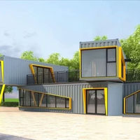 Conteneur maritime préfabriqué modulaire en acier de 20 pieds et 40 pieds, kit de bureau, maison, supermarché, hôtel, structure plate, portable, mobile, fabriqué en Chine