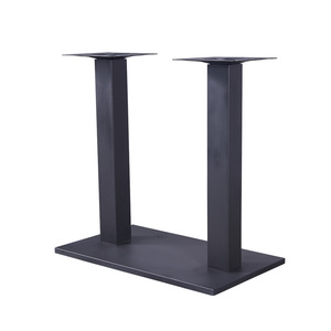 Cast Iron <b>Table</b> <b>Legs</b> Double Column Heavy Duty Rectangular Flat Steel Plate Restaurant <b>Table</b> Support Industrial Design Durable - Product Image 4