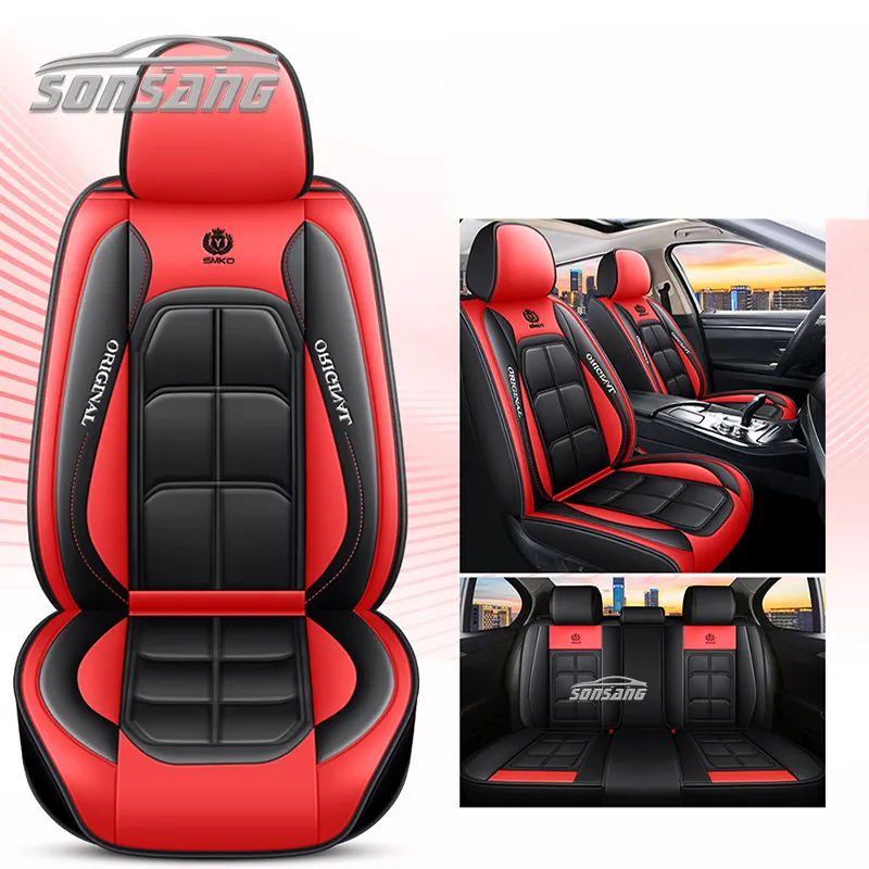 9D Car Seat Covers Full Set Luxury Pvc Leather Seat Covers Car