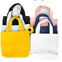 Bolsa Tote Mini de Lona con Logotipo Personalizado, Bolsa Tote Pequeña con Logotipo de Letras Personalizadas para Regalo, Bolsa de Color Estilo de Vida, MOQ Bajo