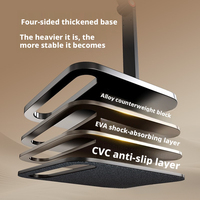 Support de téléphone et tablette de bureau pliable en alliage d'aluminium, personnalisable, à hauteur réglable, avec fixation magnétique et rotation à 360 degrés, vente en gros