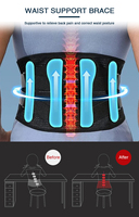 YOUJIE Nouvelle conception Ceinture de soutien lombaire respirante en Spandex et Nylon à double sangle pour décompression des disques lombaires, pour hommes et femmes, soulagement de la douleur