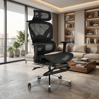 Chaise de bureau pivotante ergonomique moderne en maille respirante avec support dorsal, cadre en plastique, base en nylon, réglable pour bureau, maison et salle de sport