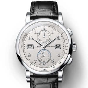 <span class=keywords><strong>Orologio</strong></span> di Lusso Meccanico Automatico da <span class=keywords><strong>Uomo</strong></span> 16001 con Cassa in Acciaio Inox e <span class=keywords><strong>Cinturino</strong></span> in <span class=keywords><strong>Pelle</strong></span>, Impermeabile, Quadrante con Lancette, Personalizzazione OEM - Product Image 1