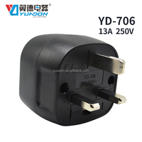 Adaptateur de voyage YUADON YD-706 13A 250V Type G vers Type J, convertisseur de prise UK vers Suisse, avec fusible, certifié UKCA CE