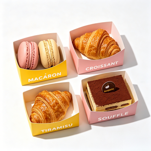 Boîte de présentation incurvée renforcée anti-graisse pour pâtisseries, gâteaux et beignets – <span class=keywords><strong>Livraison</strong></span> express en gros - Product Image 3