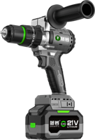 Perceuse à percussion sans fil à vitesse variable et couple élevé Ex133, mandrin sans clé, grande batterie, pour bricolage domestique, bois, métal, OEM, usage industriel