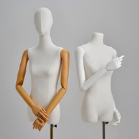 Mannequin de vitrine pour magasin de vêtements, modèle féminin demi-corps, poupée factice à treize lignes, modèle original à corps plat et à poitrine plate, support d'exposition
