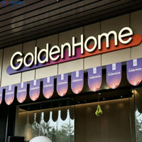 SKYSEEN Lettres en relief 3D personnalisées éclairées par LED en acier inoxydable sans cadre, enseigne lumineuse frontale pour la publicité en vitrine