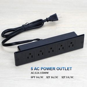 US 소켓 아래 책상 전원 스트립 서지 보호기 5 콘센트 책상 마운트 플러그의 슬림 연장 코드 - Product Image 3