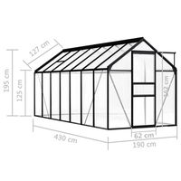 Serre de jardin en aluminium pour la culture des fleurs et des légumes en extérieur en hiver