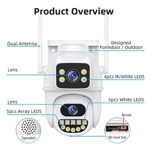 ICSee Wireless WiFi PTZ <b>Camera</b> 1080P Dual View Outdoor Night Vision Voice Intercom Mobile Remote Surveillance - Product Image 2
