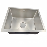 Undermount Évier de cuisine fait main en acier inoxydable Bol unique Petit évier de bar de cuisine Ensemble pour les distributeurs