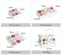 Boîte d'emballage personnalisée en gros pour desserts, pâtisseries, sushis, gâteaux, donuts avec fenêtre