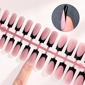 Oferta Especial: Set de 60 <span class=keywords><strong>Uñas</strong></span> Postizas Francesas Cuadradas, <span class=keywords><strong>Uñas</strong></span> Acrílicas de Cobertura Completa <span class=keywords><strong>para</strong></span> Manos y <span class=keywords><strong>Pies</strong></span> - Product Image 4