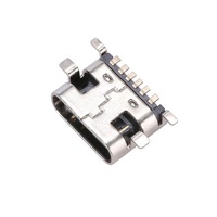 타입 C 6핀 암 커넥터 3A 전류 5V 전압 수평 SMT 장착 USB 데이터 전송용