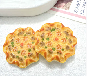 Thiết kế mới flatback nhựa acrylic bánh pizza thực phẩm Dollhouse thu nhỏ nhựa quyến rũ cho DIY tóc Pin điện thoại trường hợp Slime Craft đồ chơi - Product Image 6