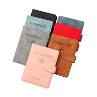 Oferta Especial: Juego de Porta Pasaportes y Etiqueta de Equipaje Impermeables y Elegantes, con Bloqueo RFID, Cartera de Viaje de Cuero PU, Organizador de Pasaportes