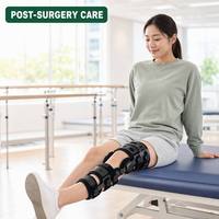 Attelle de genou articulée à coque intégrale, support de genou réglable, support léger pour l'arthrose, pour la correction de l'alignement des jambes