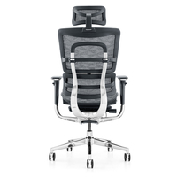 Chaise de bureau ergonomique en maille avec soutien lombaire et hauteur de siège réglable pour les douleurs au cou et au dos