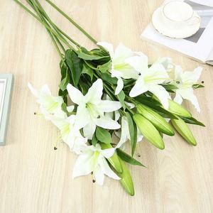 ดอกลิลลี่เทียมคุณภาพสูงดอกไม้ประดิษฐ์ดอกลิลลี่กุหลาบดอกไฮเดรนเยียลมหายใจของเด็กสำหรับงานแต่งงานโต๊ะกลาง - Product Image 2