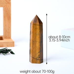 หินไทเกอร์อายธรรมชาติทรงหอคอยสำหรับตกแต่งตามหลักฮวงจุ้ย ขายส่ง - Product Image 3