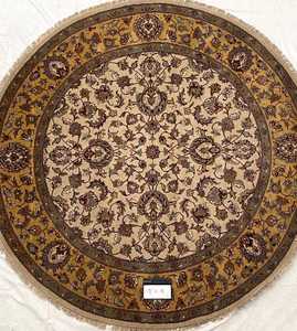 พรมขนสัตว์ทรงกลมกันลื่นเป็นมิตรกับสิ่งแวดล้อมพรมปูพื้นสไตล์เปอร์เซียพรมสไตล์วินเทจสไตล์โบฮีเมียนสำหรับใช้ในบ้าน - Product Image 6