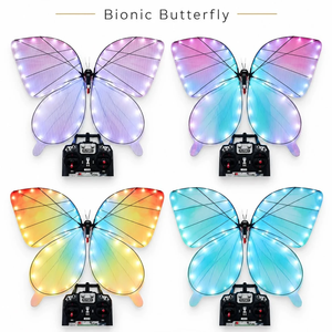 Dron RC Bionic Flying Butterfly con Luces LED, Mejor Precio, Envergadura <span class=keywords><strong>de</strong></span> 80 cm, 12 Minutos <span class=keywords><strong>de</strong></span> Vuelo, 300 M <span class=keywords><strong>de</strong></span> Alcance, Decoración y Suministros para Bodas - Product Image 1