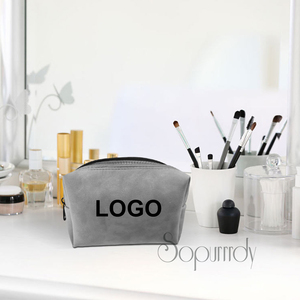<span class=keywords><strong>Sac</strong></span> cosmétique en écorce de chèvre avec logo personnalisé pour femmes Trousse de maquillage minimaliste pour un usage quotidien Rangement portable Petite pochette cosmétique soignée - Product Image 6