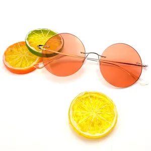 EUGENIA-gafas de sol súper elásticas, finas y ligeras, de acero inoxidable, sin marco, 15,8g