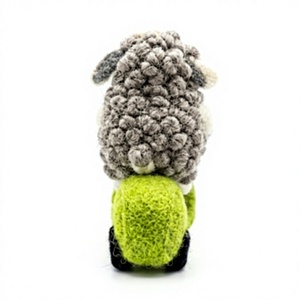 Handmade Eco-Friendly Traditional Felt Sheep Ornament Custom Size Cartoon Animal Decor Indoor Christmas Decoration Green <b>Wrap</b> - Product Image 4