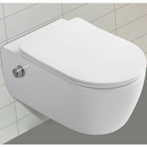 Rimless thiết bị vệ sinh tường treo Bát ẩn bể nước WC lạnh và nước nóng tường treo tròn nhà vệ sinh treo tường nhà vệ sinh CHẬU VỆ SINH - Product Image 3