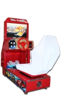 Machine de jeu d'arcade de course automobile en métal et plastique, à monnayeur, pour 1-2 joueurs, à fort potentiel de profit