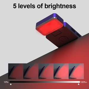 <b>Mini</b> Portable Clip On <b>Book</b> Light LED 2700K Soft Warm White 3 Levels Brightness Eye Care Reading Room Use Eye care red light - Product Image 3