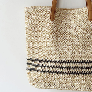 Borsa Tote all'ingrosso in tessuto <span class=keywords><strong>di</strong></span> <span class=keywords><strong>paglia</strong></span> fodera <span class=keywords><strong>di</strong></span> <span class=keywords><strong>lino</strong></span> borsa a tracolla in maglia borse tote per le donne - Product Image 2