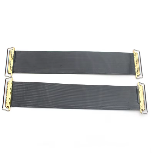 Gerawell Black 40-Pin 0.5mm Flexible LVDS Cable with I-PEX Metal Connector for EDP Screen RoHS Certified FFC/FPC LCD TV