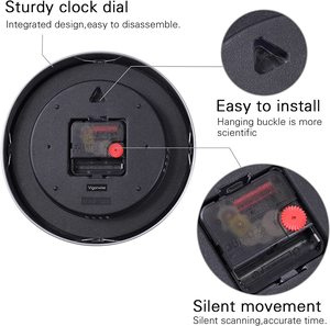 Orologio da <span class=keywords><strong>parete</strong></span> da 8 pollici con <span class=keywords><strong>orologi</strong></span> da <span class=keywords><strong>parete</strong></span> con struttura in alluminio di temperatura e umidità soggiorno da <span class=keywords><strong>cucina</strong></span> decorativo rotondo silenzioso - Product Image 4