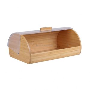 BSCI Factory Eco-friendly Bamboo Kitchen Food <b>Bin</b> Classic Design Bread Storage Box with PS Cover - Product Image 5