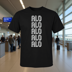 Camiseta de viaje Alo Waterloo Airport, color negro, unisex, talla M para adultos - Product Image 3
