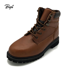 Bottes à lacets en cuir pleine fleur de <span class=keywords><strong>haute</strong></span> qualité, confortables, marron, pour homme - Product Image 1