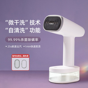 Handheld Steam Iron Dual Purpose Flat Hanging Portable Aluminum Ceramic Soleplate Wet Dry Use 0.8L Capacity - Product Image 1