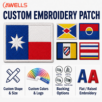 Ensemble de patchs brodés personnalisés AWELLS avec des symboles colorés pour vestes, sacs, casquettes, cadeaux de voyage et événements culturels