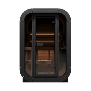 Modern 2-Person Cube Sauna Solid Spruce Wood with Electric <strong>Stove</strong> <strong>Heater</strong> for Outdoor Backyard Spa Use - Product Image 4