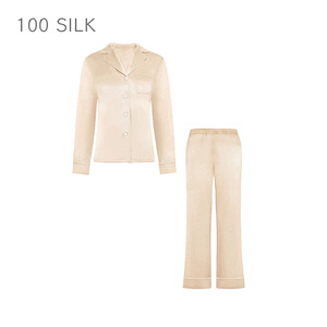 Pigiama Estivo di Lusso in Seta di Alta Qualità per <span class=keywords><strong>Donna</strong></span>, Maniche Lunghe - Product Image 3