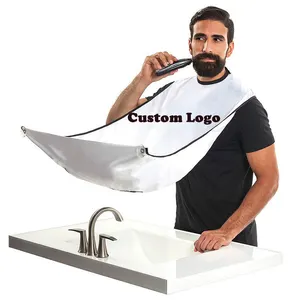 Custom Logo Waterproof Polyester Shaving Cape Beard Apron Bib For Men