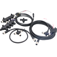 Kits de Terminación Impermeables M12 NMEA 2000 N2K, Resistencias de 60V 4A, Conectores Macho/Hembra, Clasificación IP65, Cobre con Baño de Oro