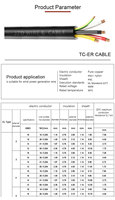 JZD UL Listed 600V Conductor de cobre PVC + Aislamiento de nailon Funda de PVC 3 + 1 Núcleo 4 + 1 Tipo de núcleo Cable de alimentación de control de bandeja de TC-ER