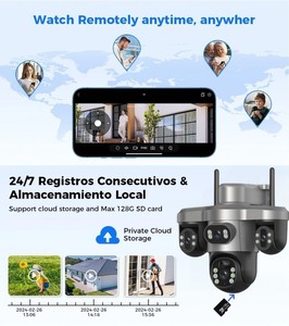 New V380Pro 6MP Zoom 10X An Ninh Máy Ảnh Năng Lượng Mặt Trời Powered Ba Trục PTZ Tầm Nhìn Ban Đêm Pan-Nghiêng Được Xây Dựng Trong Còi Báo Động Mic CMOS Wifi 4G LTE - Product Image 5
